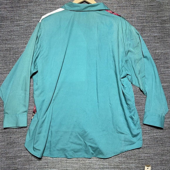 Vintage Bonnie Blair Women's Embroidered Light Button-Down Shirt Jacket Size L - Picture 12 of 16